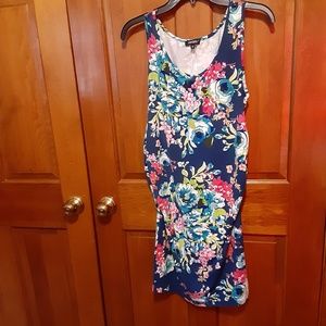 Maternity Floral Sleeveless Dress by Cardydony